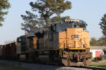 CSX 4850 leads an empty rock train westbound